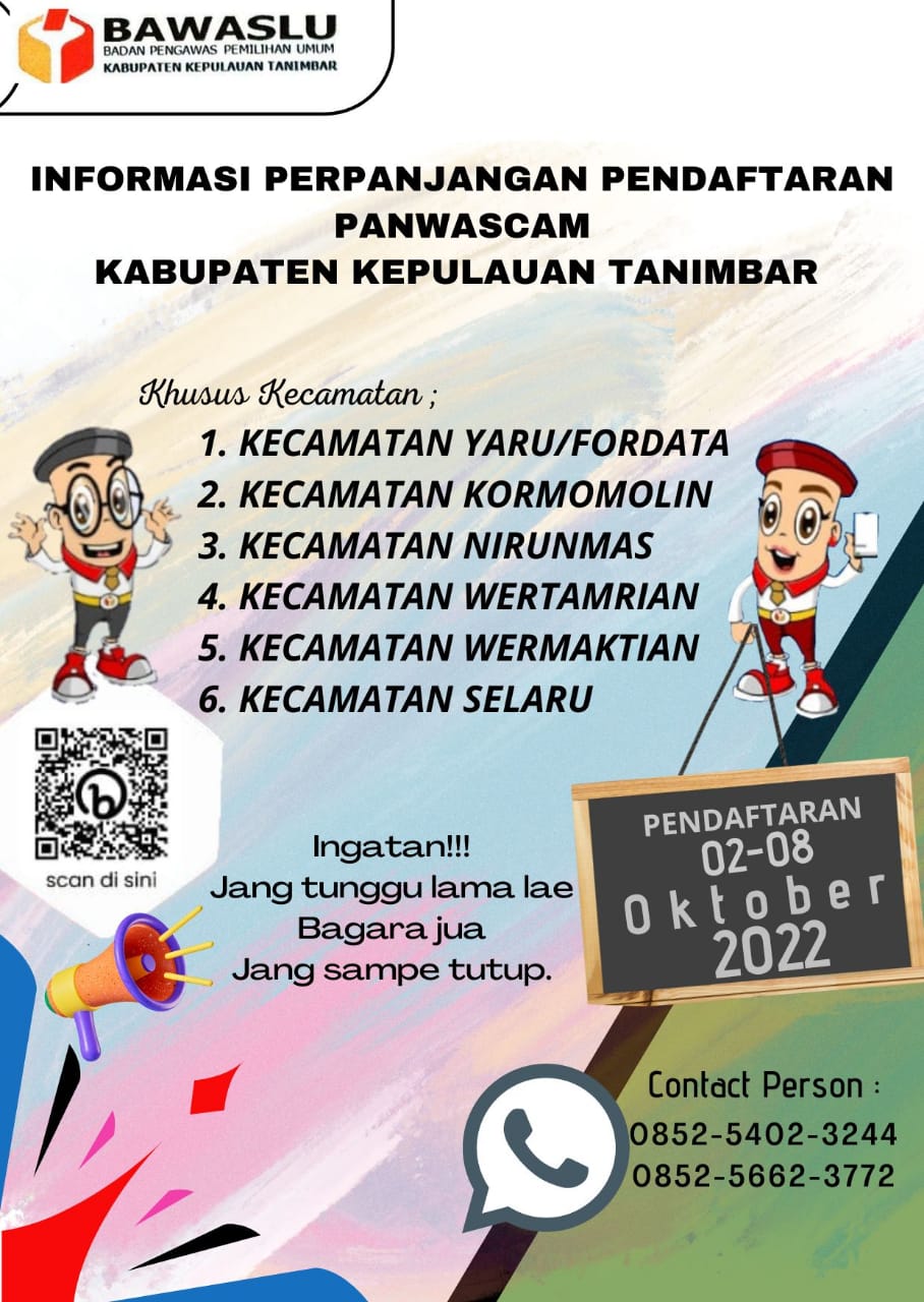 Perpanjangan Masa Pendaftaran Panwascam